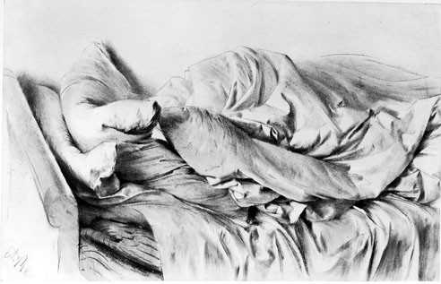 Adolph Menzel Ungemachtes Bett