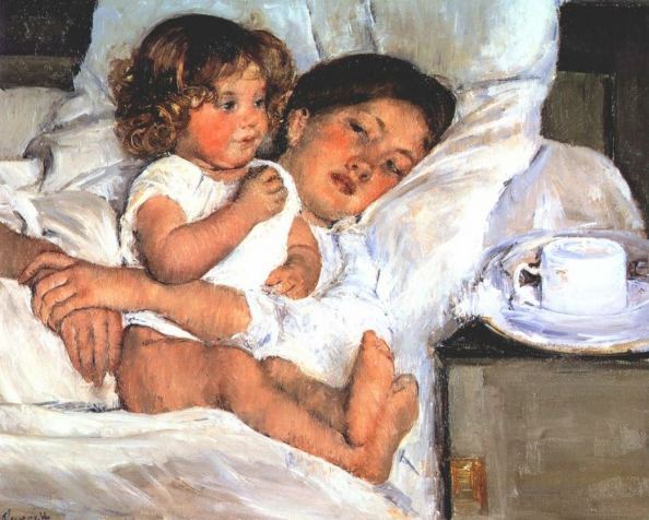 Mary Cassatt - Fruehstueck im Bett1897